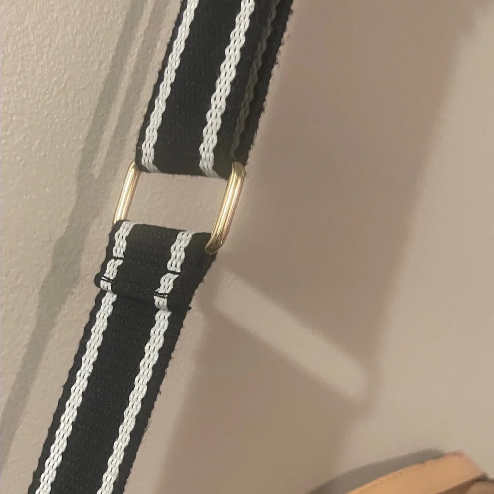 Ann Klein Black Quilted Tote Bag with Tan Accents - Picture 5 of 12